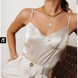 Böhme | size m | champagne body suit